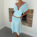Jenna Off-The-Shoulder Top & Skirt Set - Women's Coordinated Two-Piece Outfit