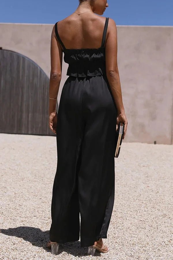 Julianne Ruffle Top Elastic Waist Pants Set - Women's Coordinated Two-Piece Outfit - Image 3