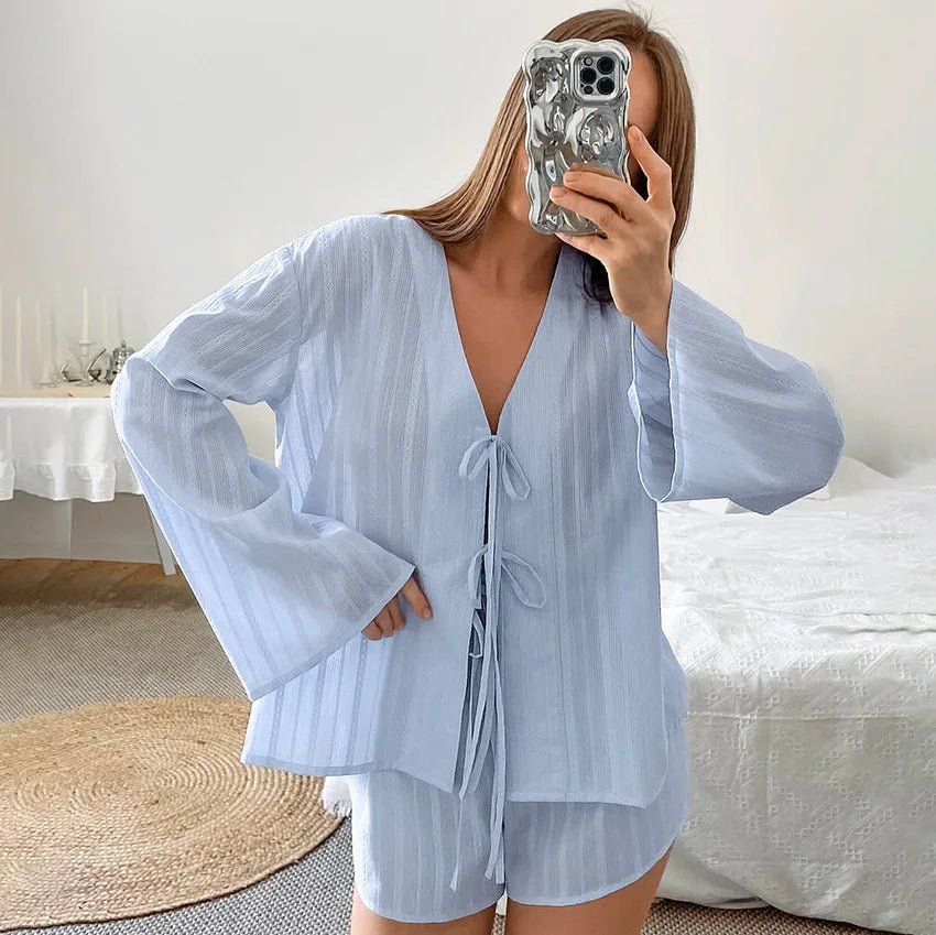 Julienne Cardigan Shorts Set - Women's Coordinated Two-Piece Outfit - Image 2