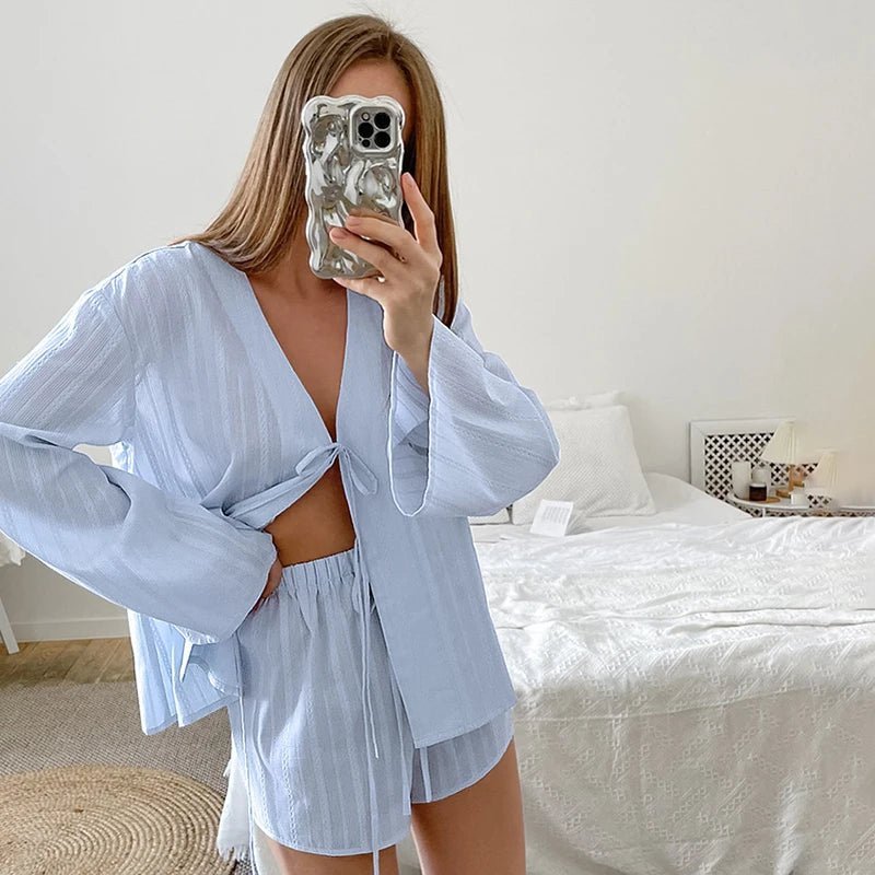 Julienne Cardigan Shorts Set - Women's Coordinated Two-Piece Outfit