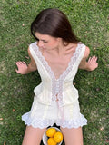 Klarissa Lace Trim Mini Skirt Set - Women's Coordinated Two-Piece Outfit - Image 5