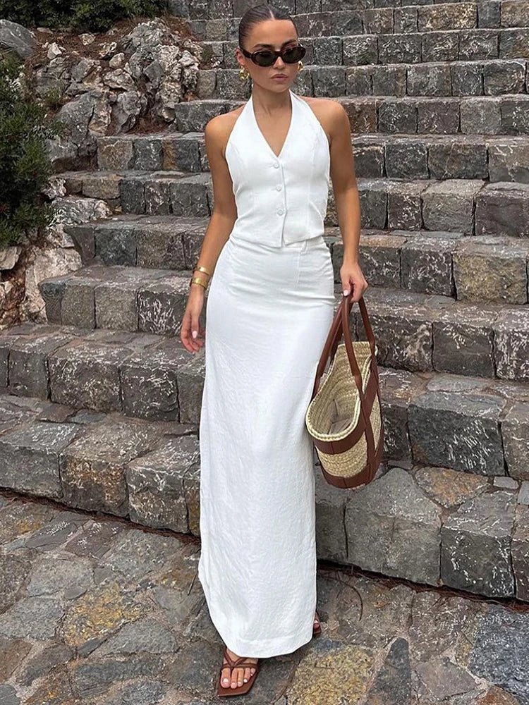 Lianna Halter Maxi Skirt Set - Women's Coordinated Two-Piece Outfit - Image 5