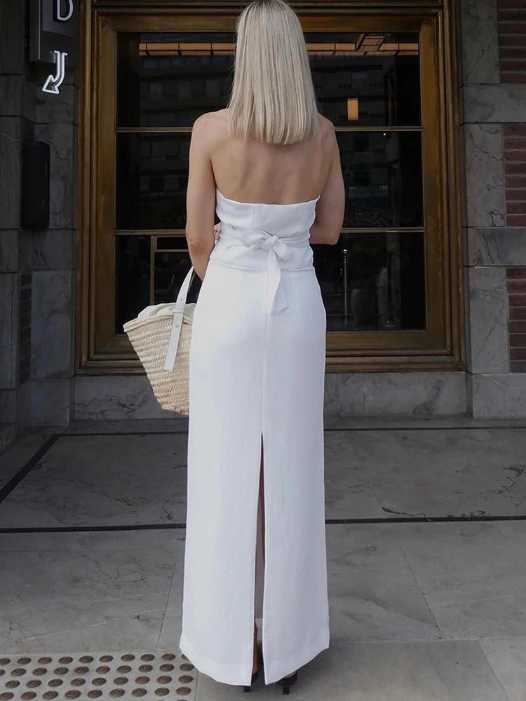 Lianna Halter Maxi Skirt Set - Women's Coordinated Two-Piece Outfit - Image 2