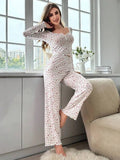 Long Sleeve Floral Pyjama Set - Women's Coordinated Two-Piece Outfit