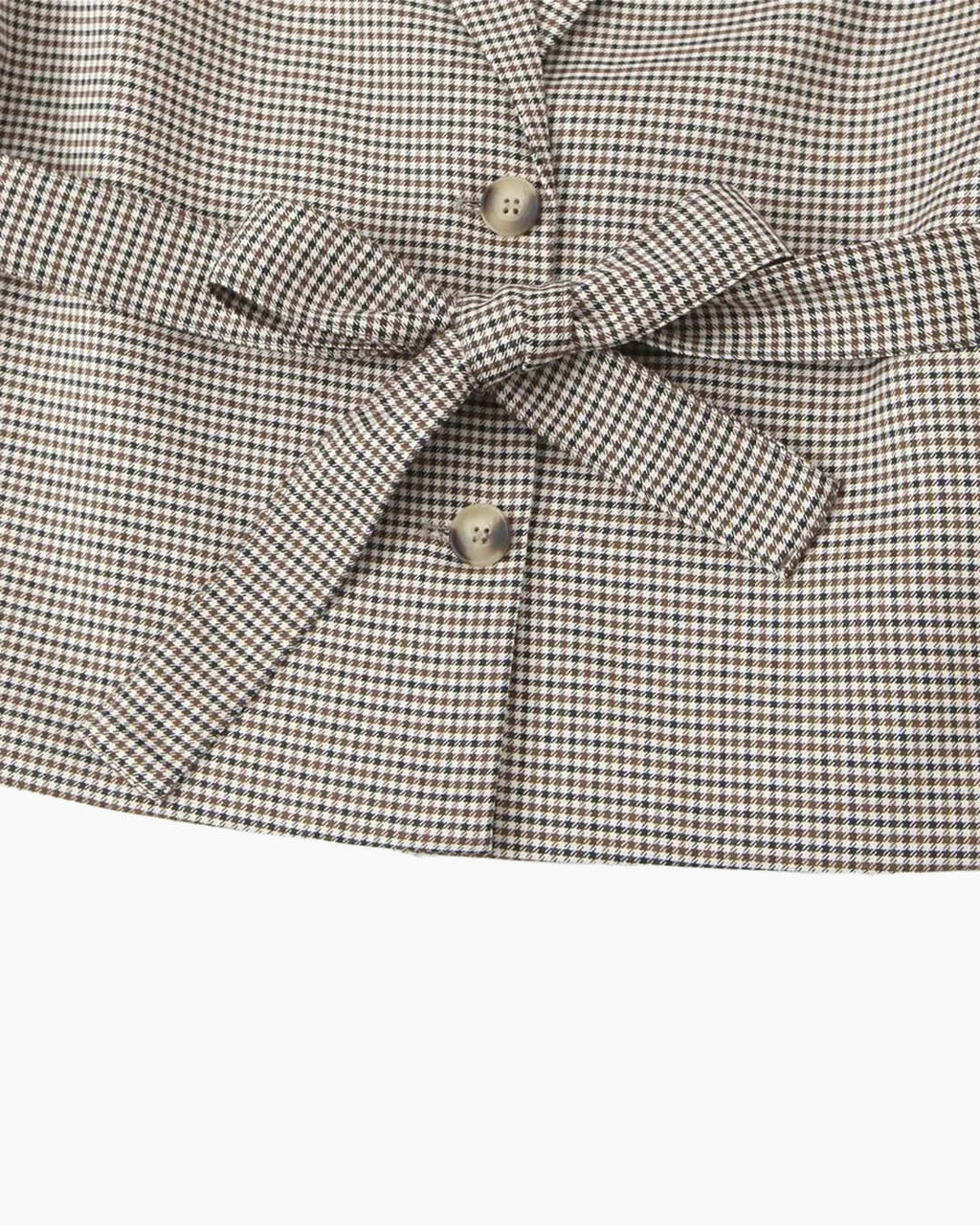 Lucy Women's Houndstooth Belted Shorts Suit Set - Office Wear Matching Set - Image 12