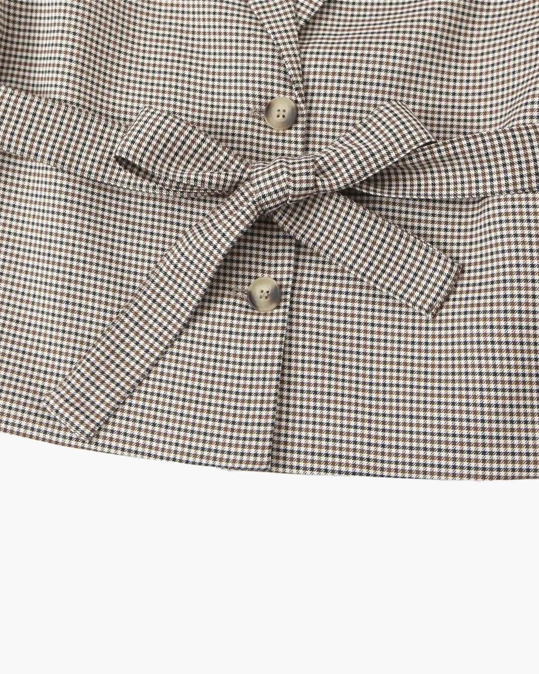 Lucy Women's Houndstooth Belted Shorts Suit Set - Office Wear Matching Set - Image 12