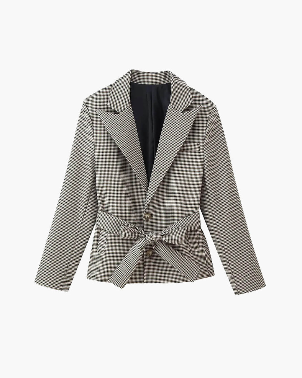 Lucy Women's Houndstooth Belted Shorts Suit Set - Office Wear Matching Set - Image 10