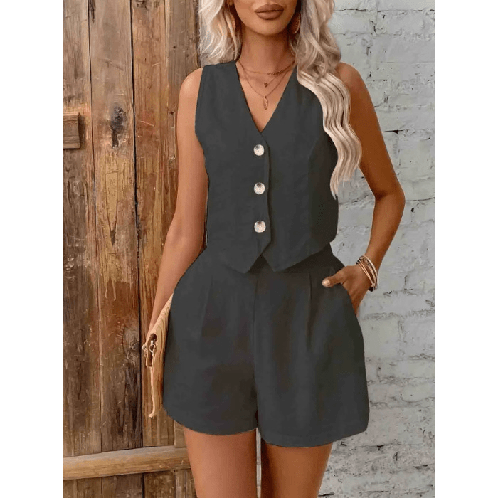 Lumi Cotton Linen Two Piece Set - Women's Coordinated Two-Piece Outfit - Image 9