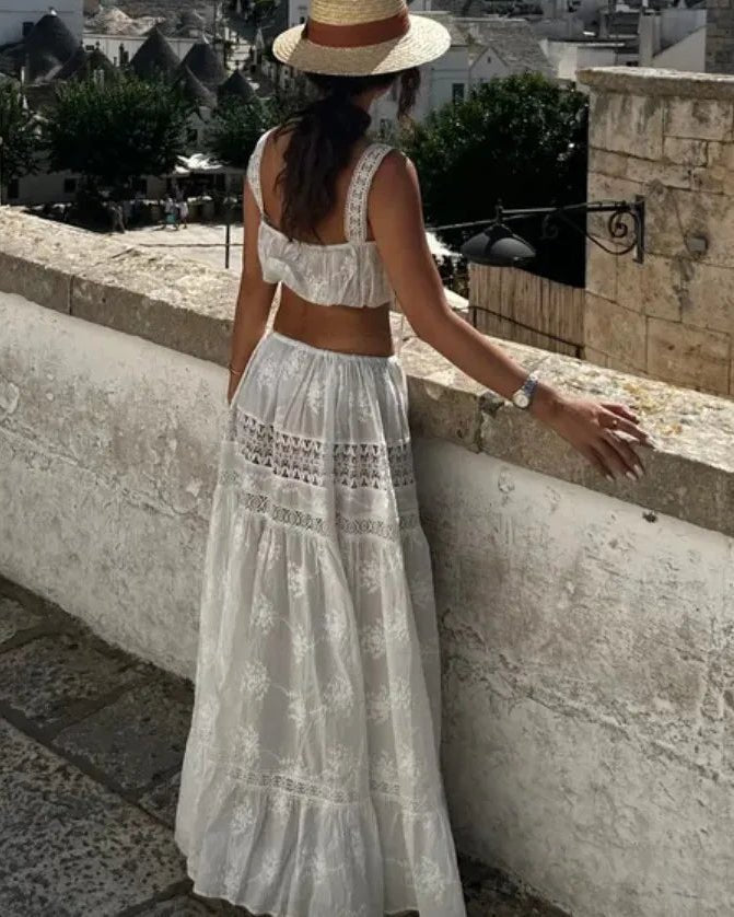 Margot Bohemian Crop Top Maxi Skirt Set - Women's Coordinated Two-Piece Outfit - Image 12