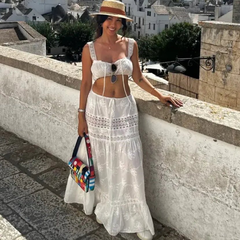 Margot Bohemian Crop Top Maxi Skirt Set - Women's Coordinated Two-Piece Outfit - Image 11