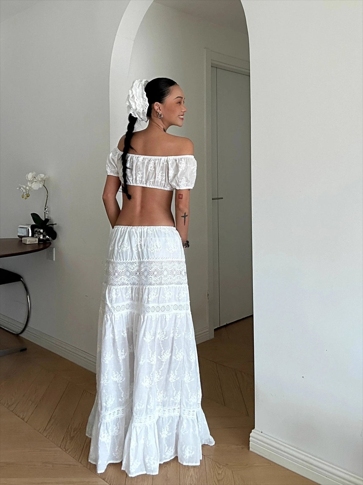 Margot Bohemian Crop Top Maxi Skirt Set - Women's Coordinated Two-Piece Outfit - Image 9