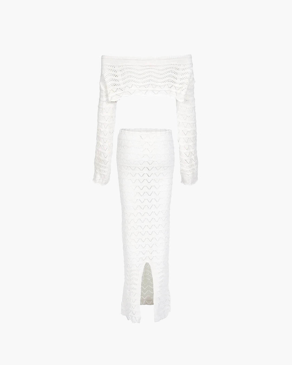 Megan Offshoulder Knit Beach Set - Women's Coordinated Two-Piece Outfit - Image 2