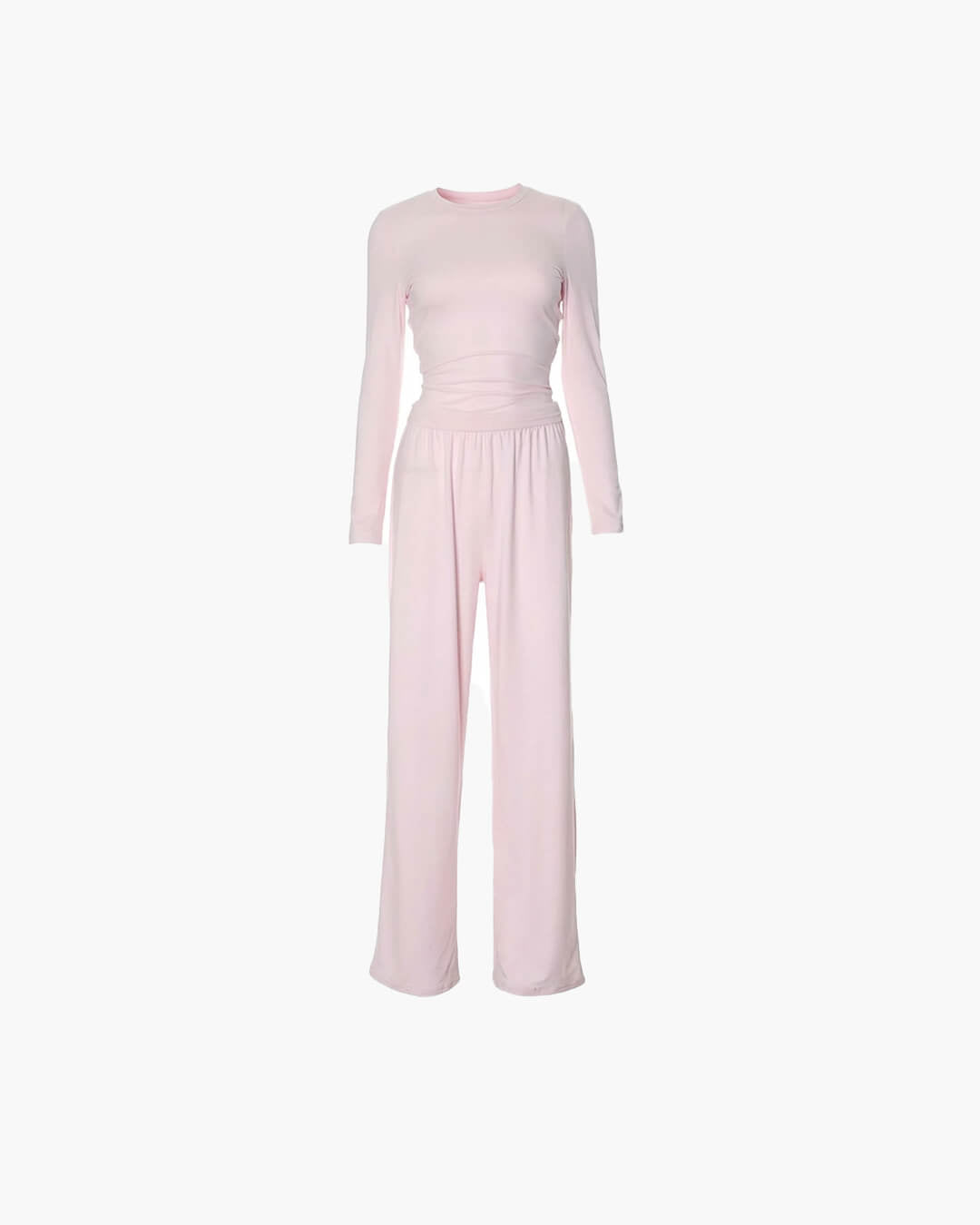 Meryll Long Sleeve Top and Wide Leg Trousers Set - Women's Coordinated Two-Piece Outfit