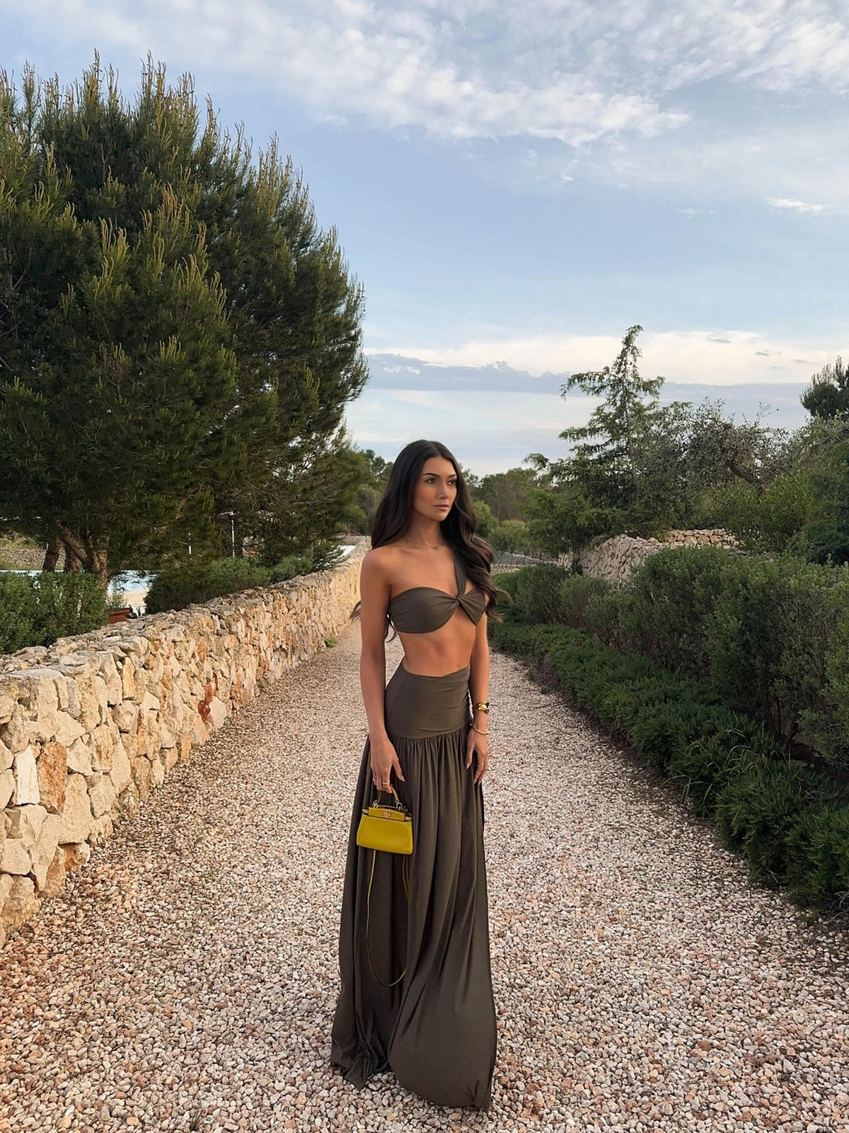 Miranda Twisted Crop Top Maxi Skirt Set - Women's Coordinated Two-Piece Outfit - Image 5
