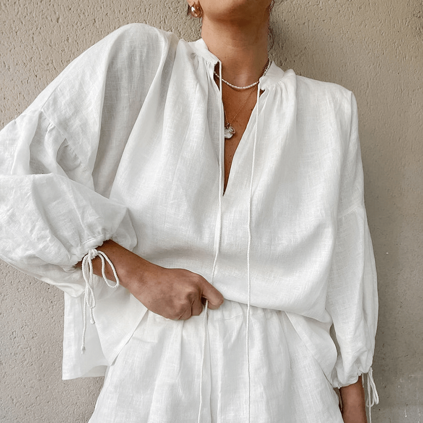 Nina Azure Lounge Set - Women's Coordinated Two-Piece Outfit