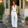 Renata Halter Cotton Two-Piece Set - Women's Coordinated Two-Piece Outfit