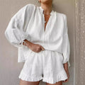 Sabrina Ruffle Shorts Set - Women's Coordinated Two-Piece Outfit - Image 2