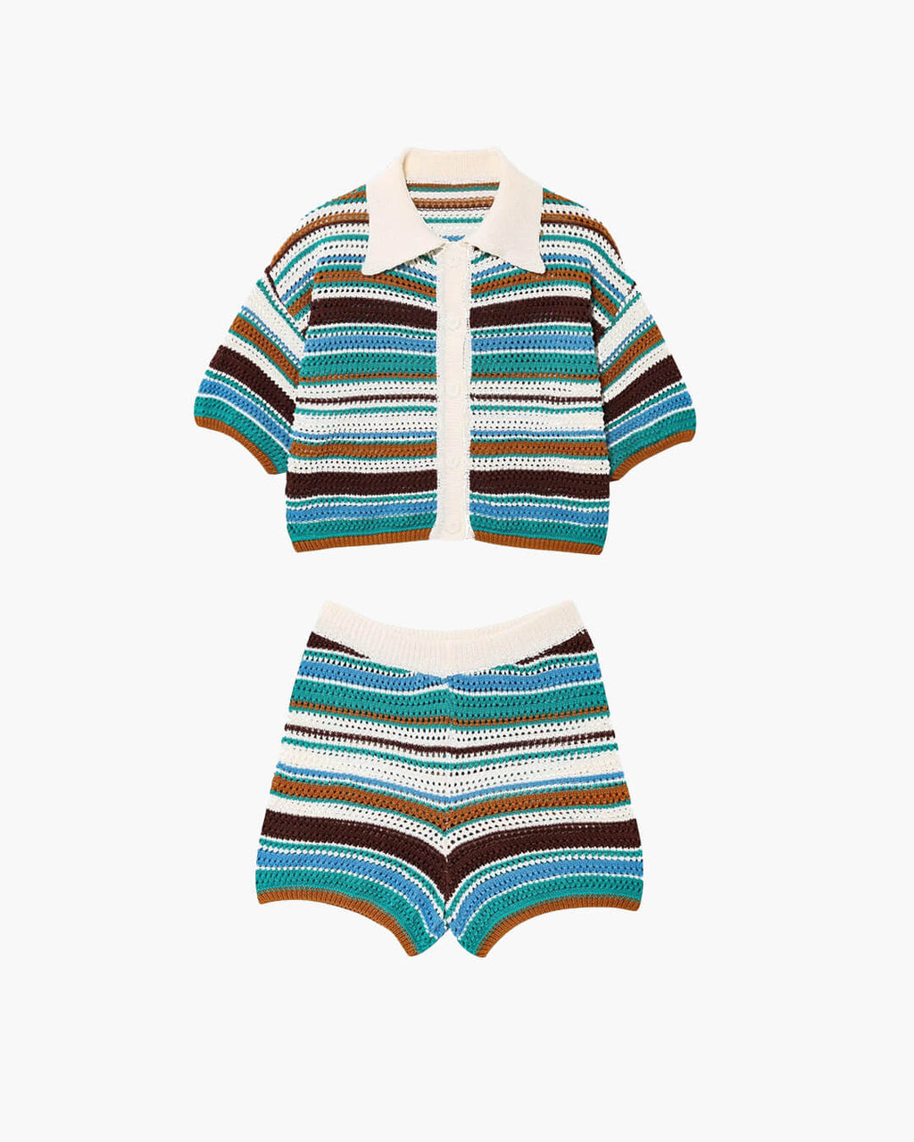 Sophie Striped Crochet Co-ord Set - Women's Coordinated Two-Piece Outfit - Image 19