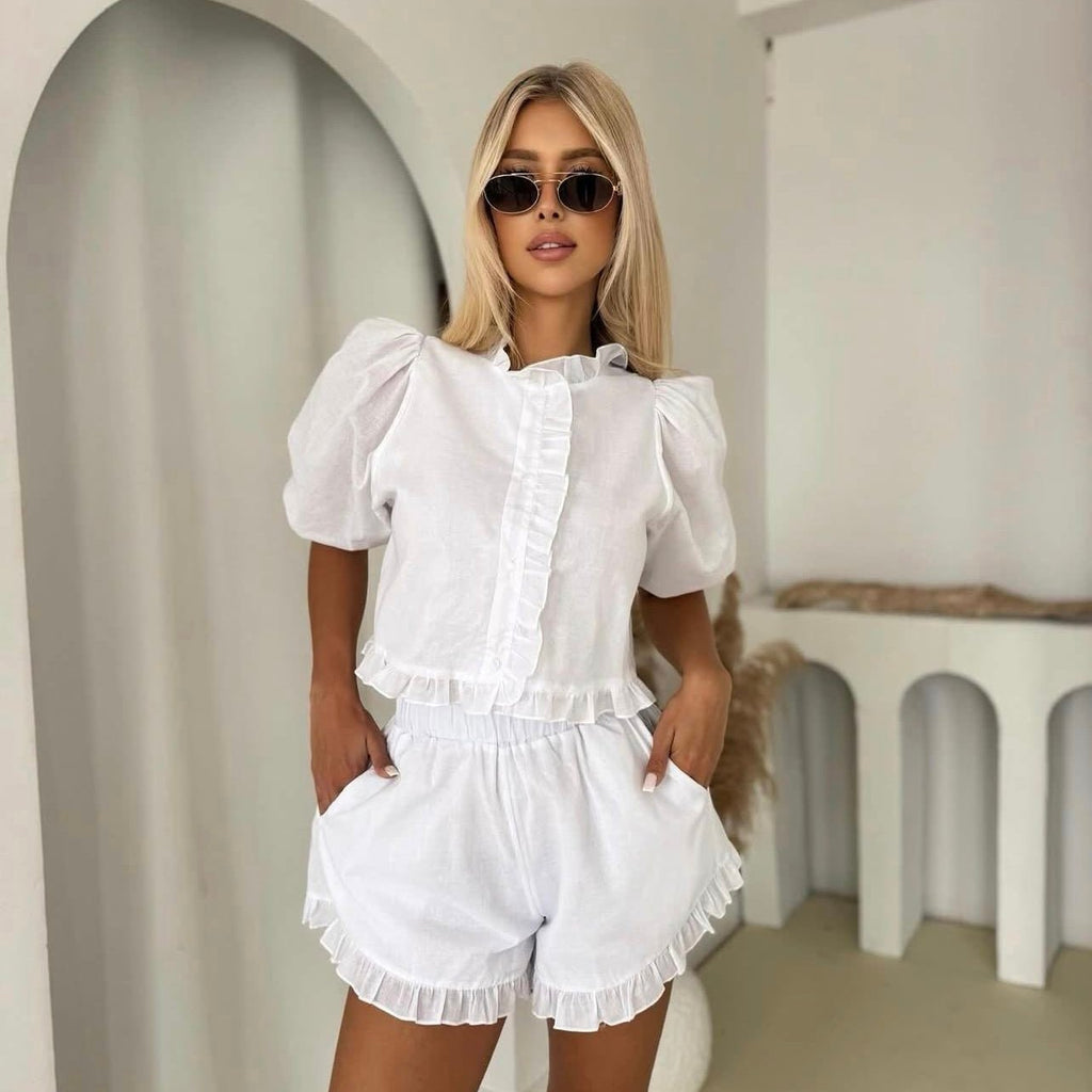 Stacey Frill Hem Co-Ord Set - Women's Coordinated Two-Piece Outfit