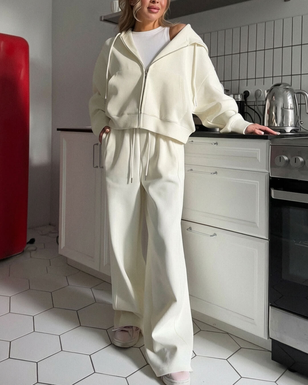 Ethel Two-Piece Zipper Tracksuit Set - Women's Coordinated Two-Piece Outfit