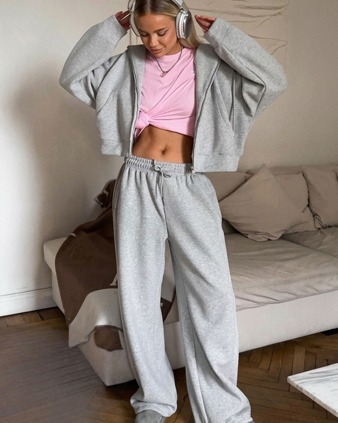 Ethel Two-Piece Zipper Tracksuit Set - Women's Coordinated Two-Piece Outfit - Image 4