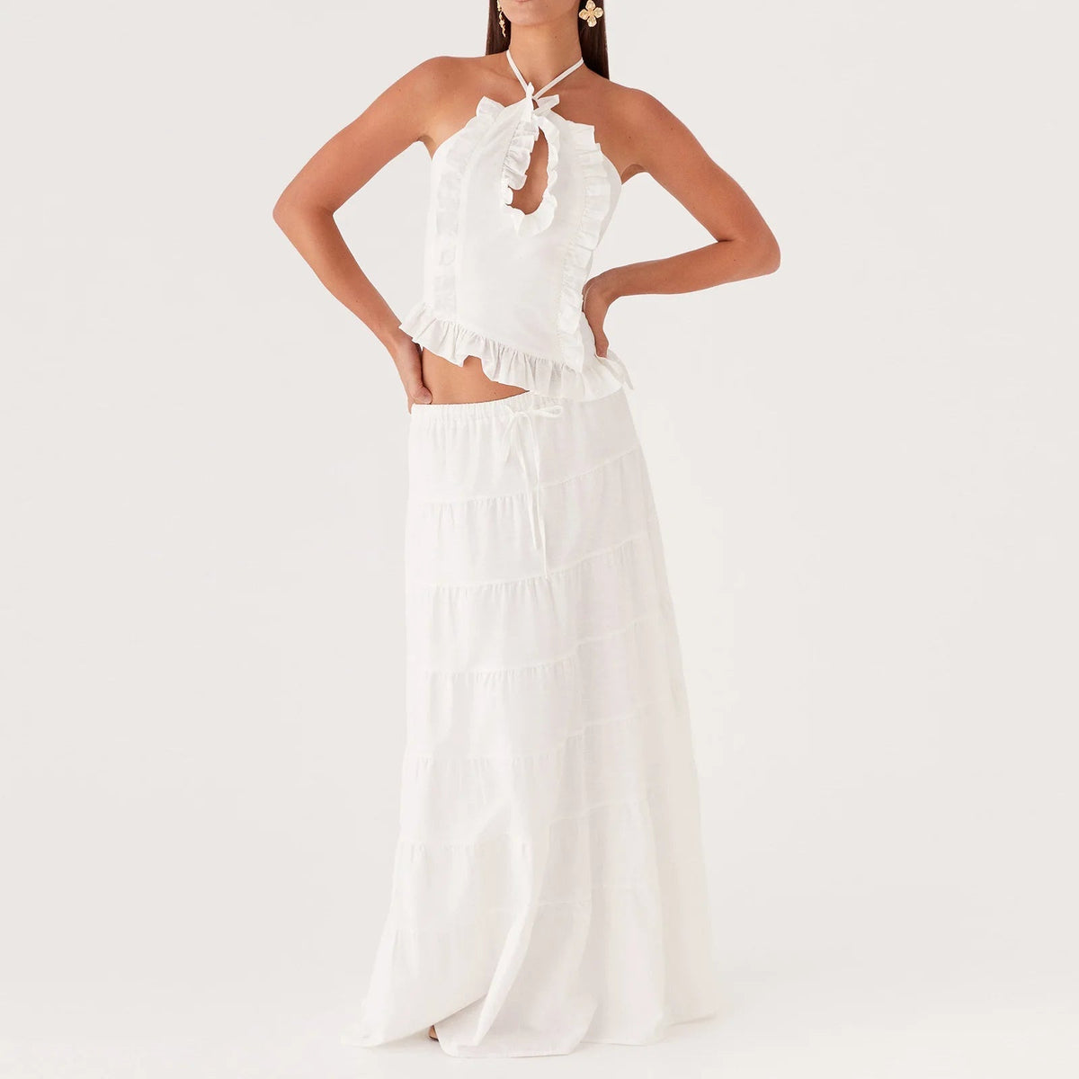 Yasmine Ruffle Two-Piece Set - Women's Coordinated Two-Piece Outfit - Image 4