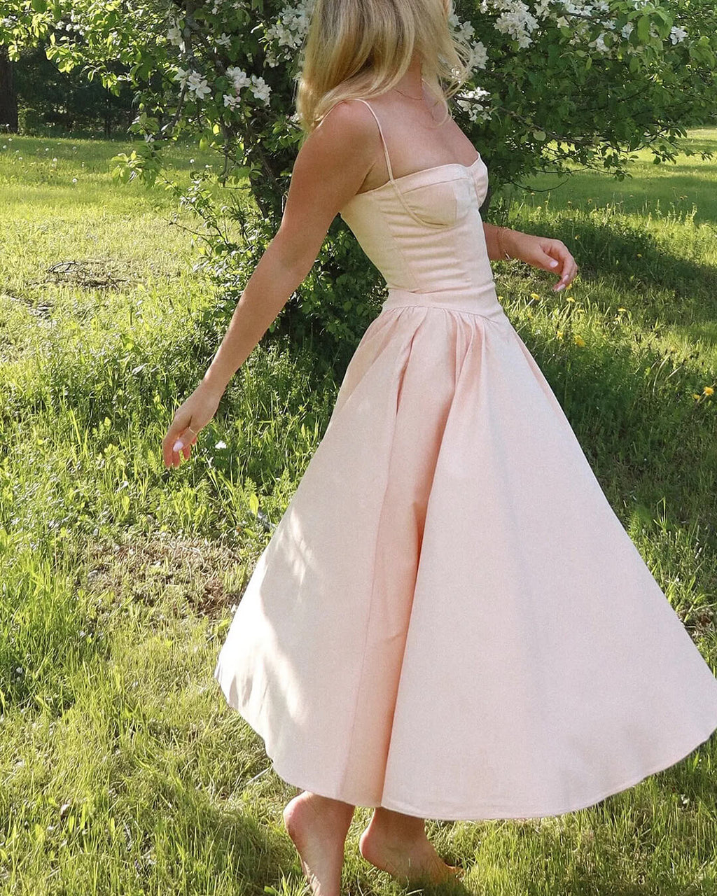 Myrna Spaghetti Strap Midi Dress - Elegant Occasion Dress for Women