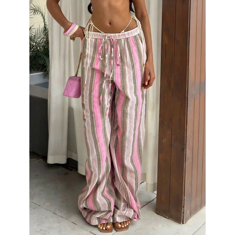 Emily Wide-Leg Striped Pants - Women's Everyday Pants - Image 3