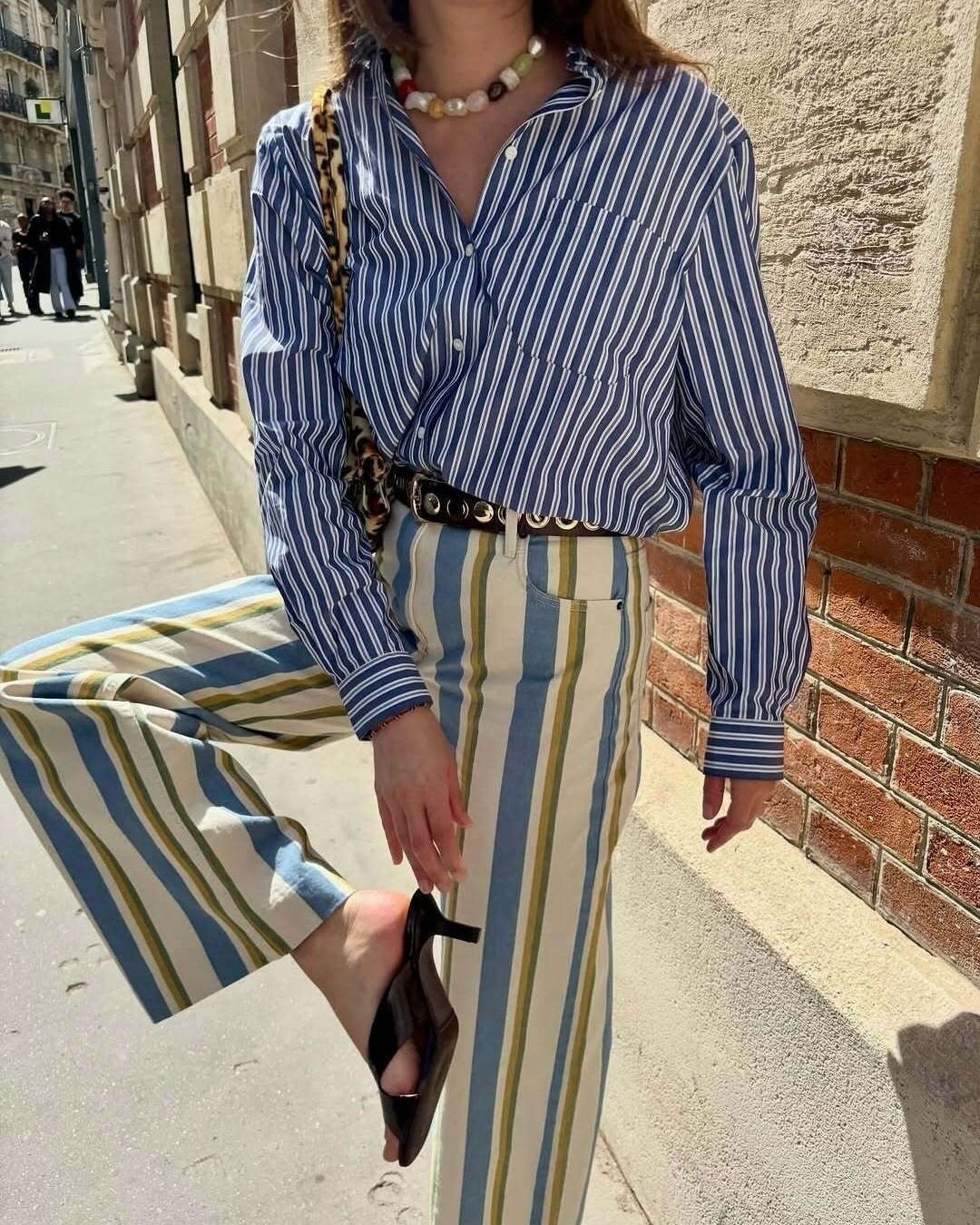 Valerie Low-Rise Striped Trousers - Women's Everyday Pants - Image 2