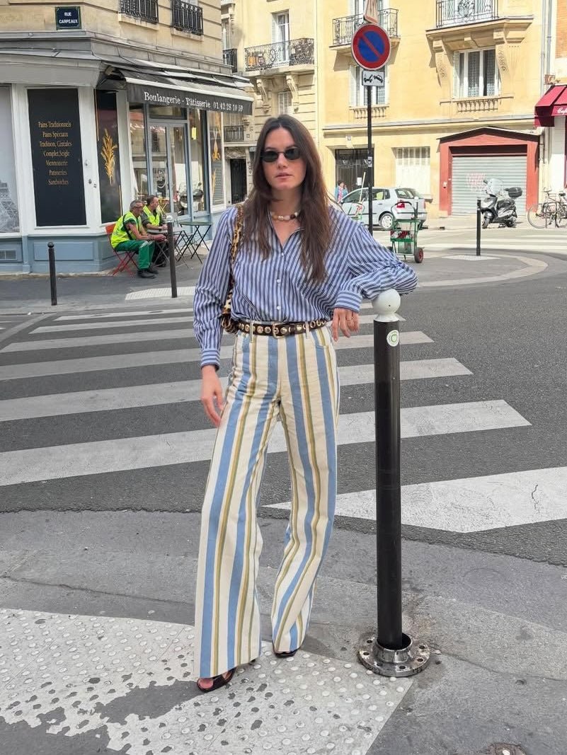 Valerie Low-Rise Striped Trousers - Women's Everyday Pants