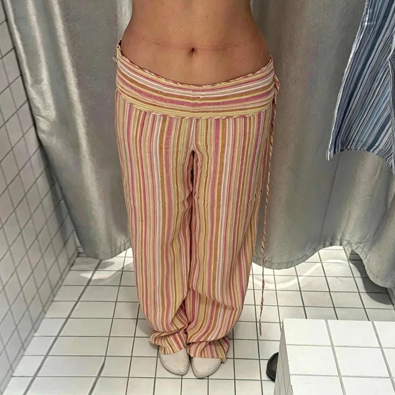 Valerie Low-Rise Striped Trousers - Women's Everyday Pants - Image 7