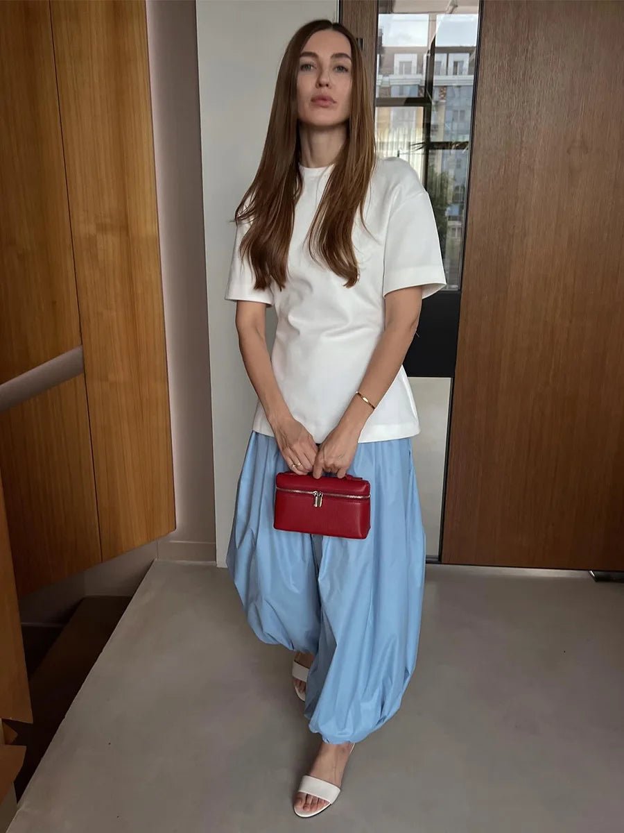 Amethyst Wide Leg Cotton Trousers - Women's Everyday Pants - Image 8
