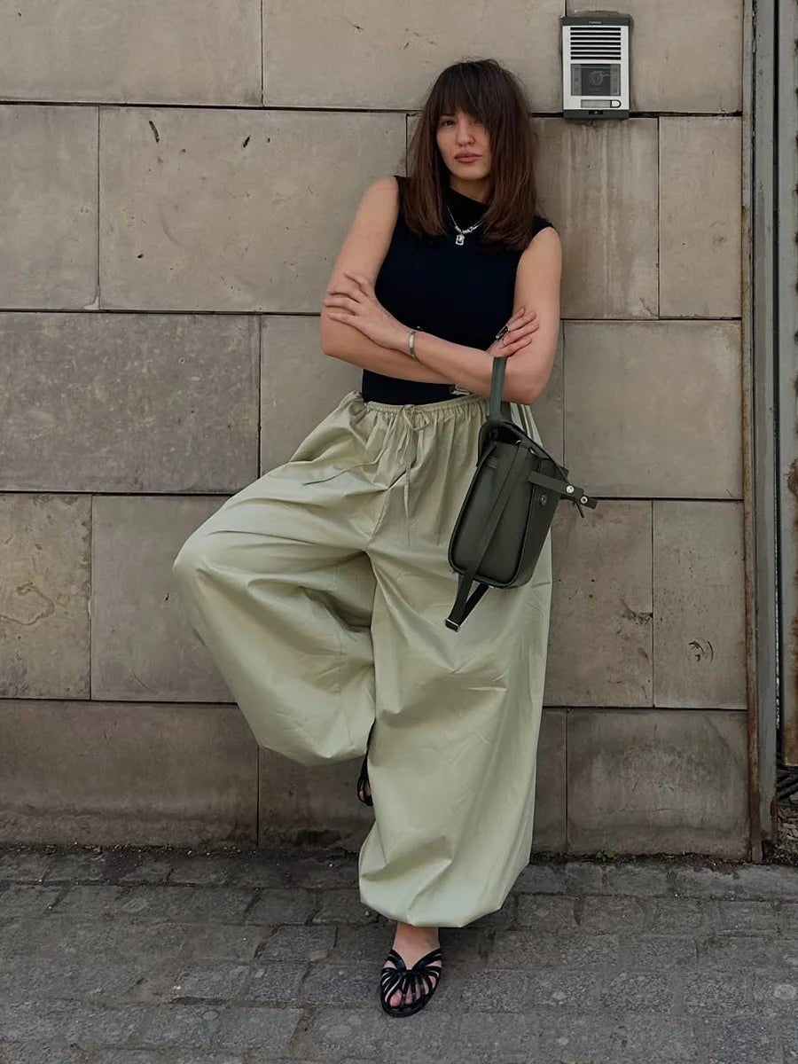Amethyst Wide Leg Cotton Trousers - Women's Everyday Pants - Image 3