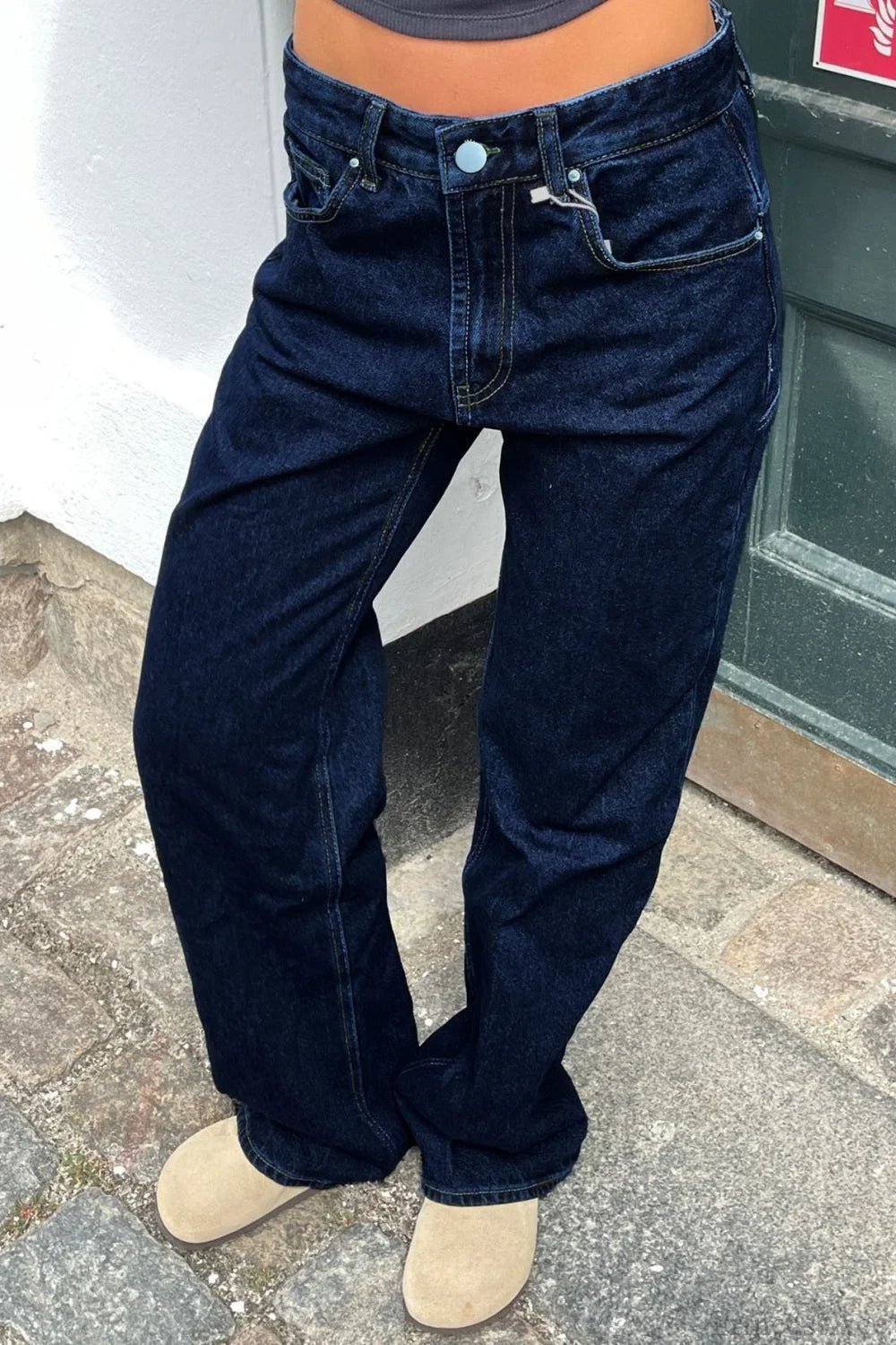 Charlize Star Patchwork Color-Block Jeans - Women's Everyday Pants - Image 8