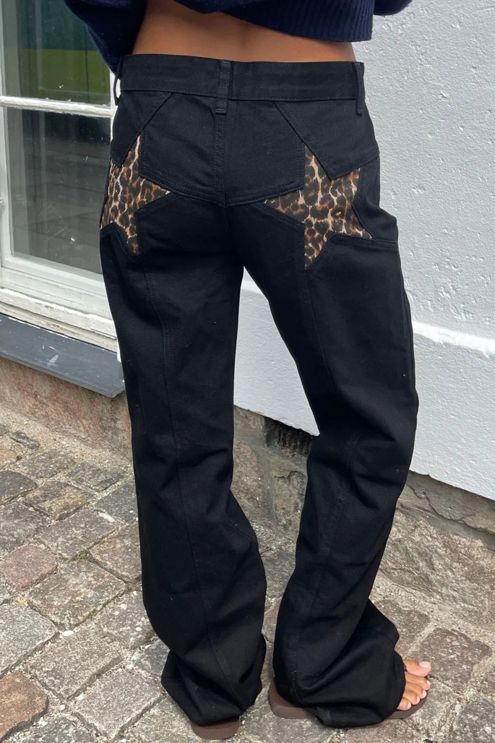 Charlize Star Patchwork Color-Block Jeans - Women's Everyday Pants - Image 12