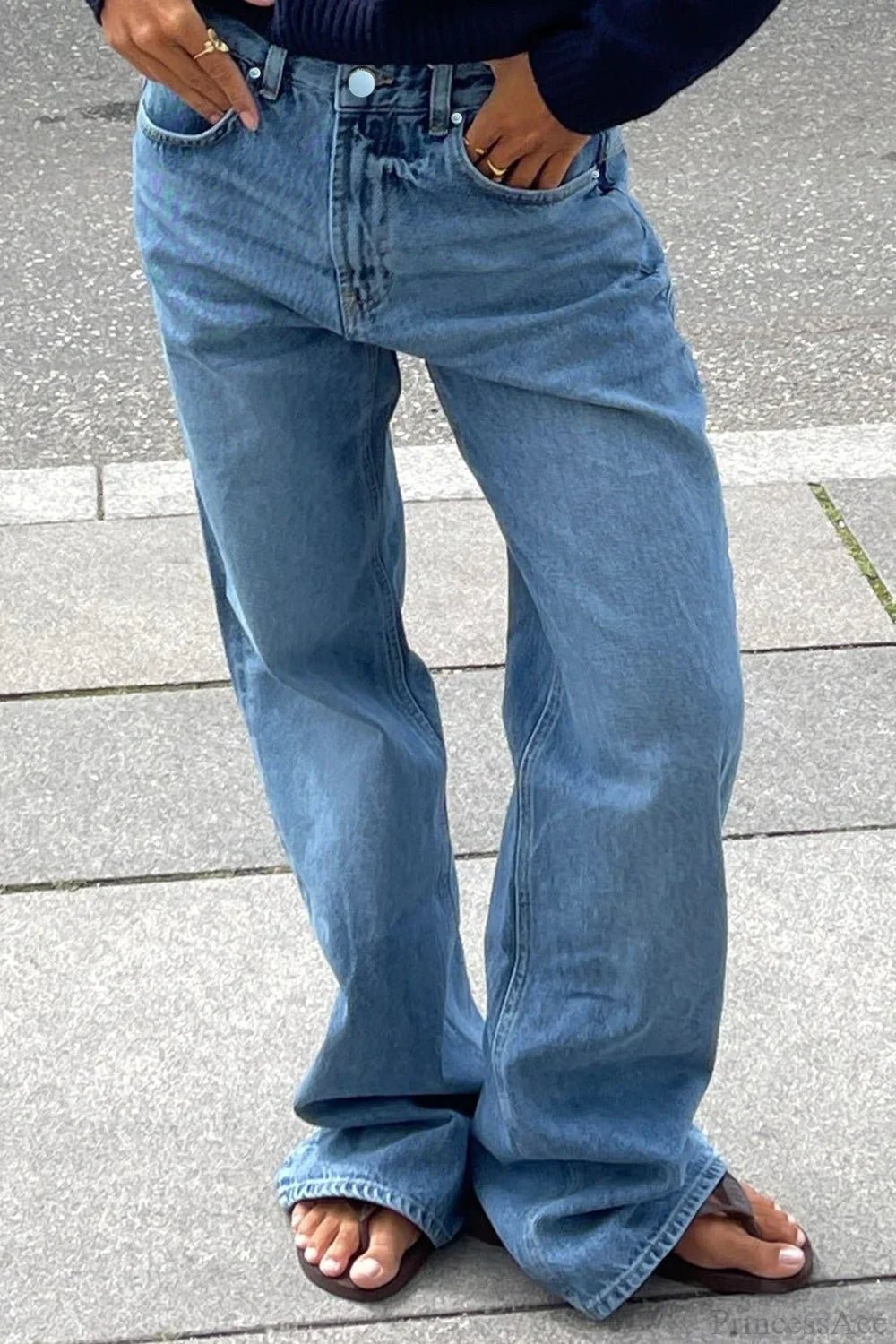 Charlize Star Patchwork Color-Block Jeans - Women's Everyday Pants - Image 4