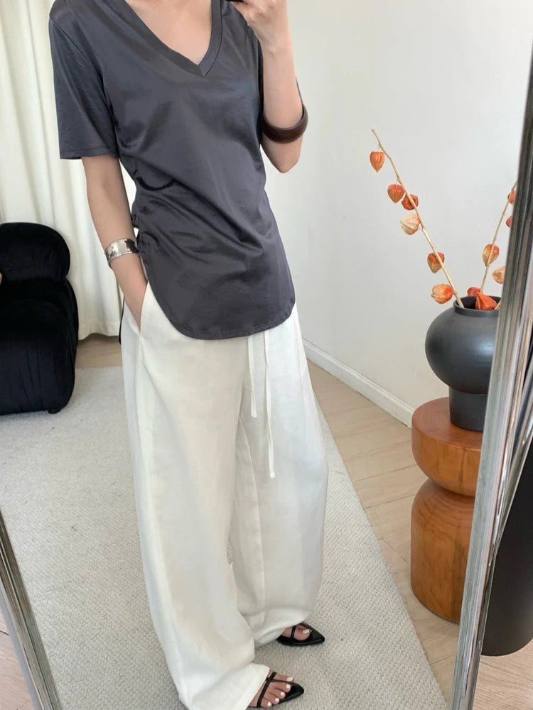 Kendall Wide Leg Linen Pants - Women's Everyday Pants - Image 7