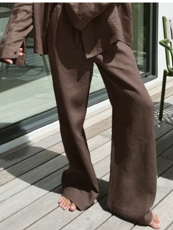Kendall Wide Leg Linen Pants - Women's Everyday Pants - Image 2