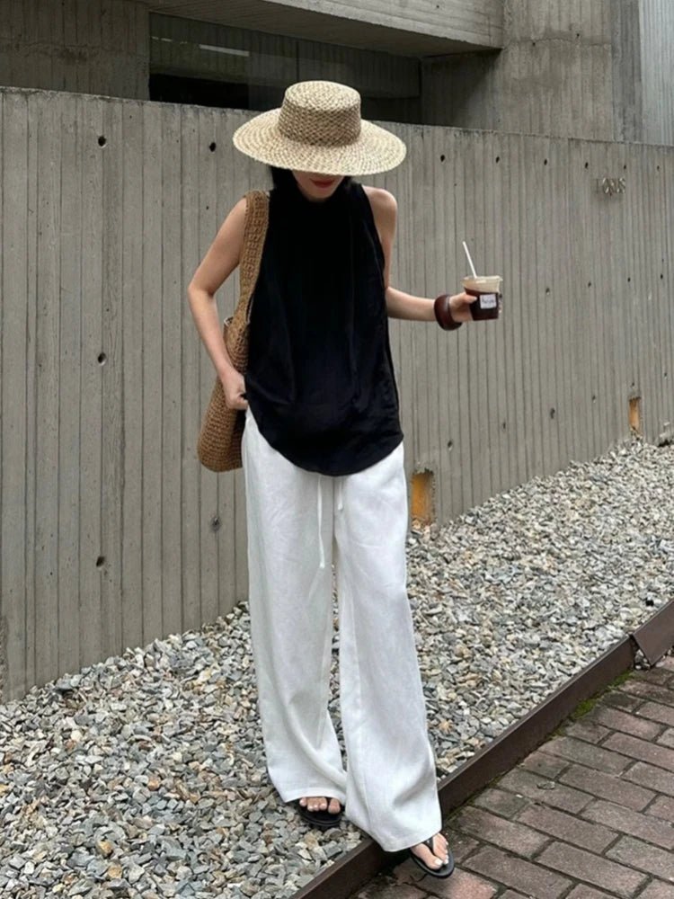 Kendall Wide Leg Linen Pants - Women's Everyday Pants - Image 4