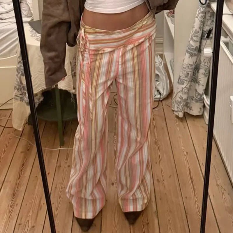 Sienna Striped Palazzo Pants for Women - Wide Leg Boho Summer Beach Pants - Image 7