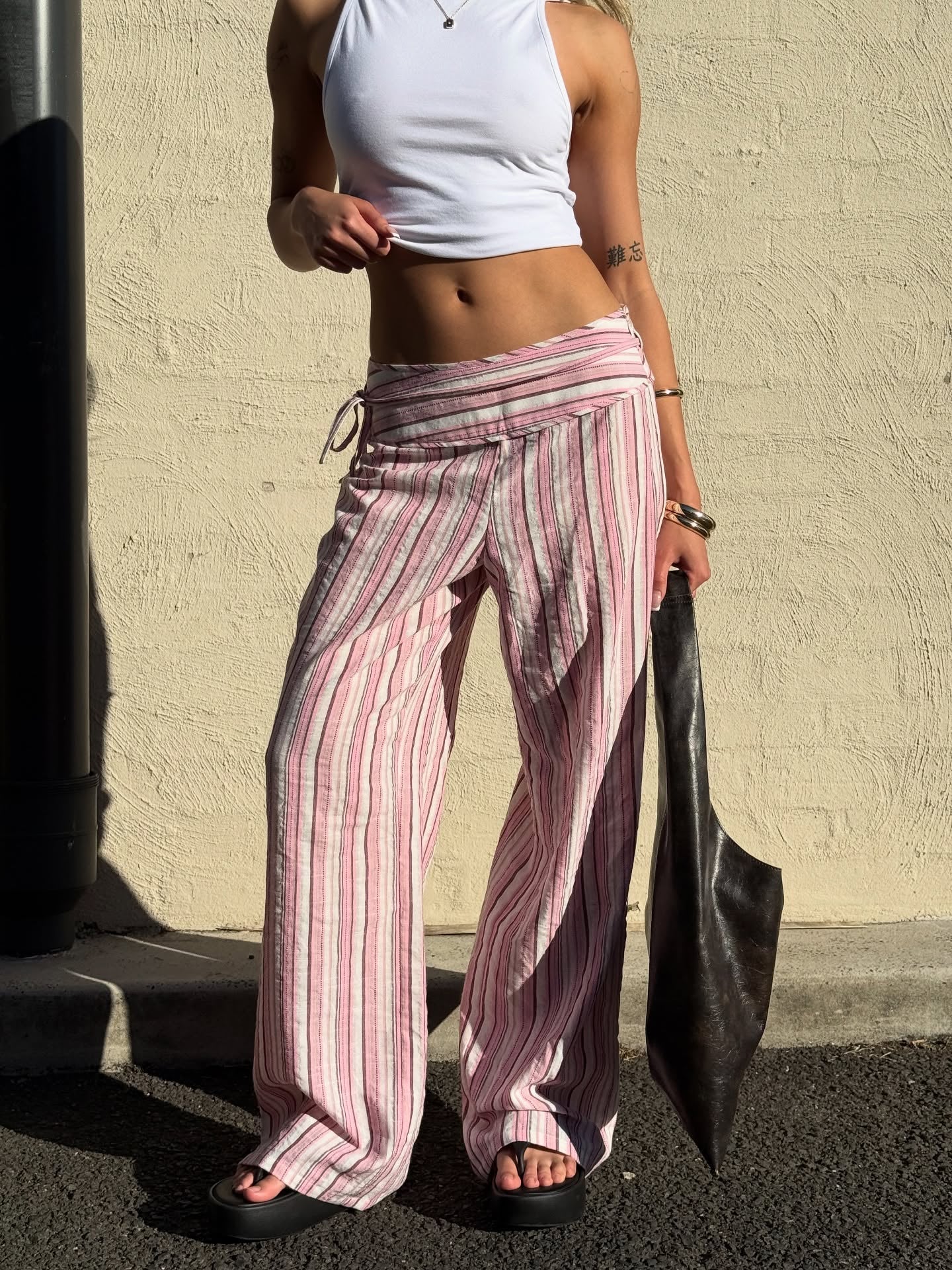 Sienna Striped Palazzo Pants for Women - Wide Leg Boho Summer Beach Pants - Image 10
