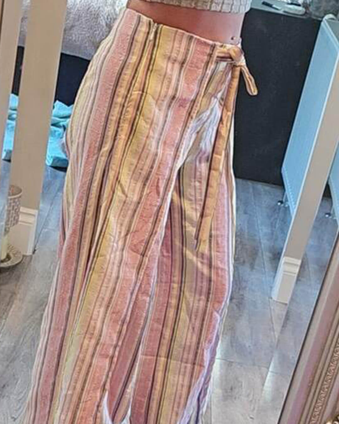 Julie Vertical Stripe Trousers - Women's Everyday Pants - Image 4