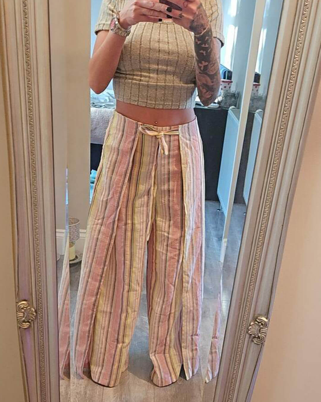 Julie Vertical Stripe Trousers - Women's Everyday Pants - Image 5