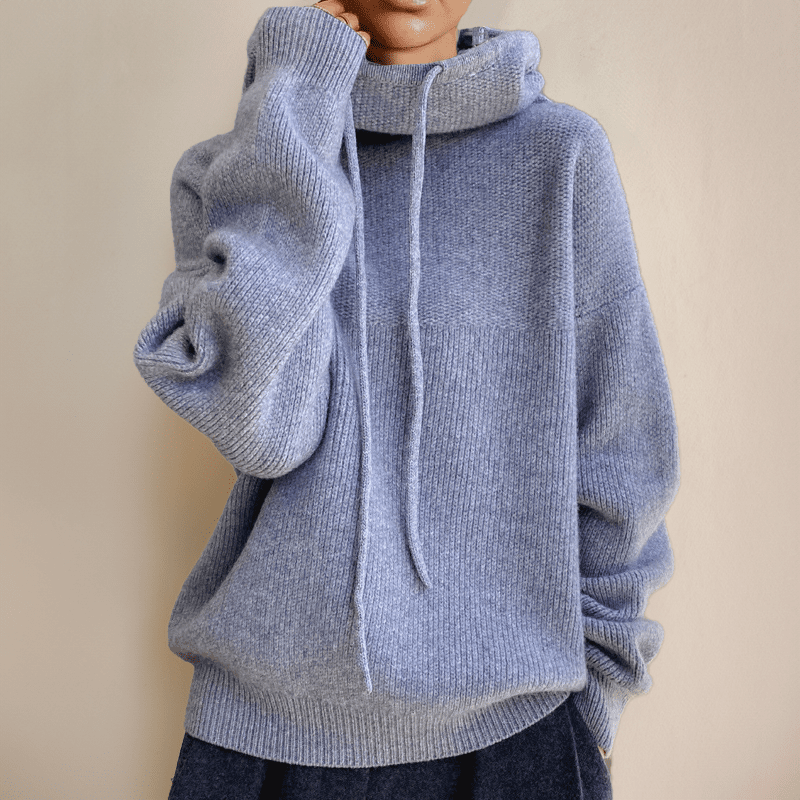 Nicole Sweater with Hood - Women's Cozy Knitwear - Image 3