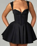 Rosa Lace-Up Back Mini Dress - Elegant Occasion Dress for Women - Image 2