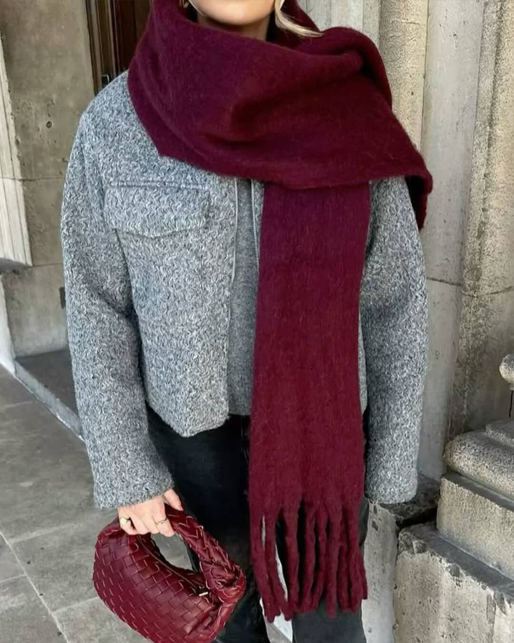 Tanya Tasseled Winter Scarf - Women's Oversized Cashmere Blend Shawl Wrap - Image 15