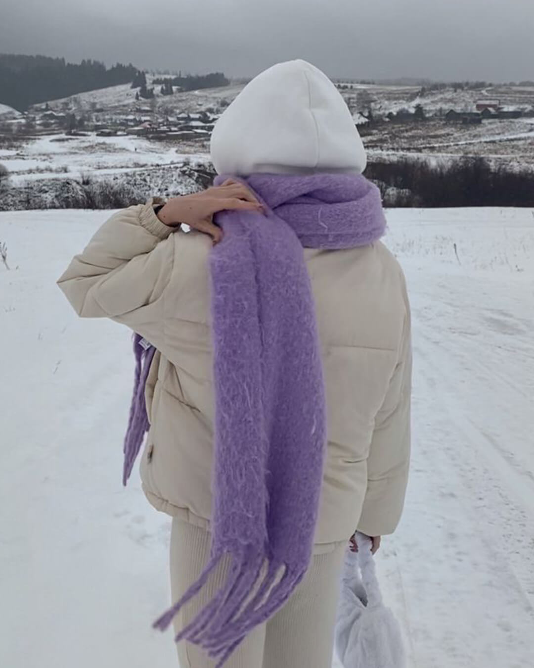 Tanya Tasseled Winter Scarf - Women's Oversized Cashmere Blend Shawl Wrap - Image 17