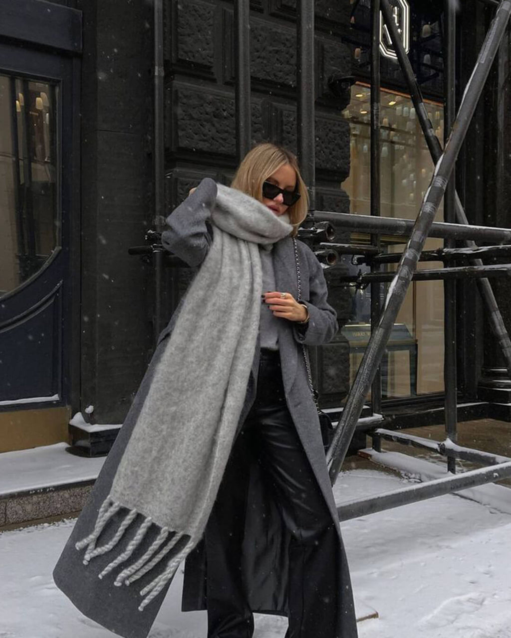 Tanya Tasseled Winter Scarf - Women's Oversized Cashmere Blend Shawl Wrap - Image 13