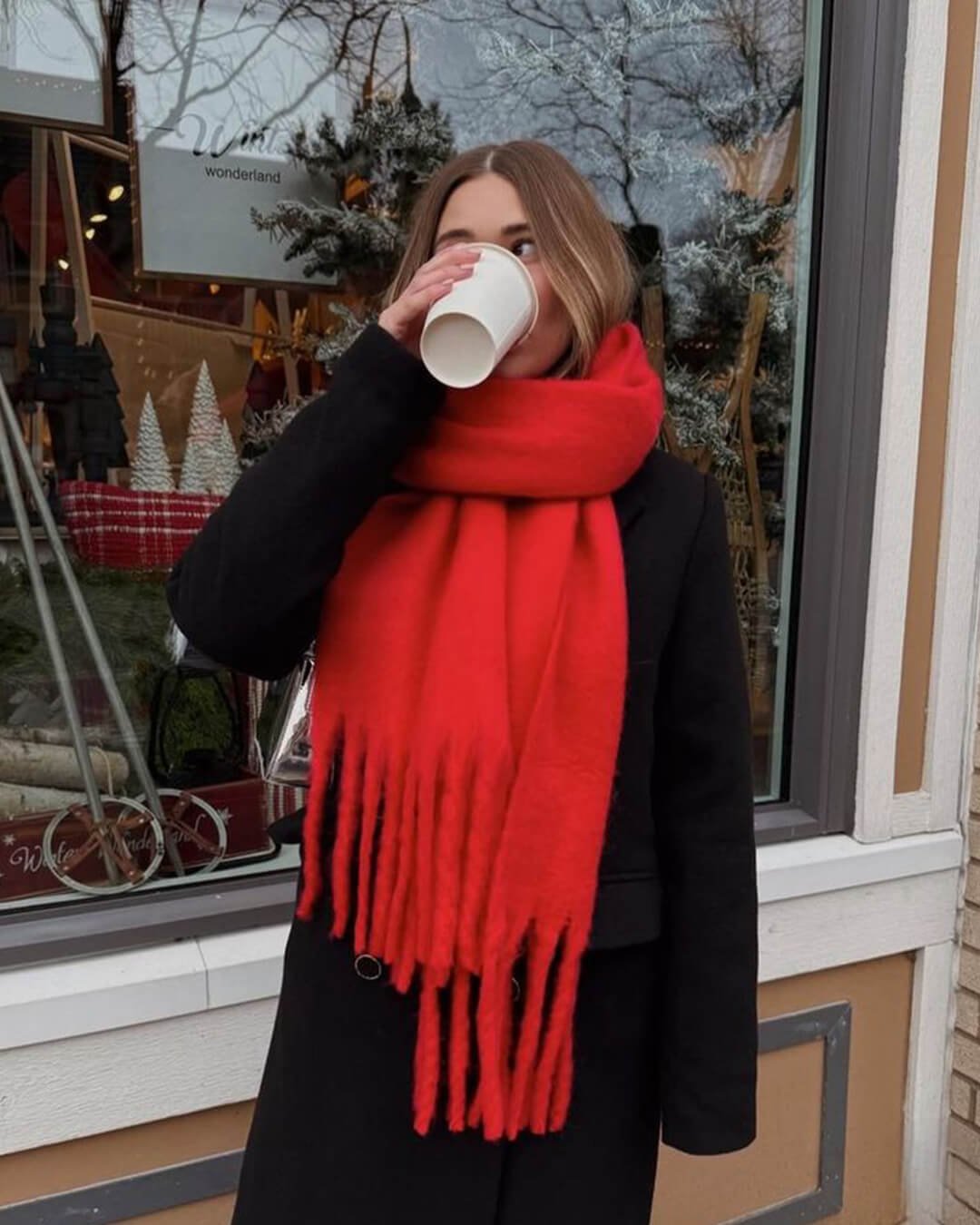 Tanya Tasseled Winter Scarf - Women's Oversized Cashmere Blend Shawl Wrap - Image 6