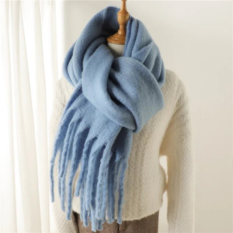 Tanya Tasseled Winter Scarf - Women's Oversized Cashmere Blend Shawl Wrap - Image 26